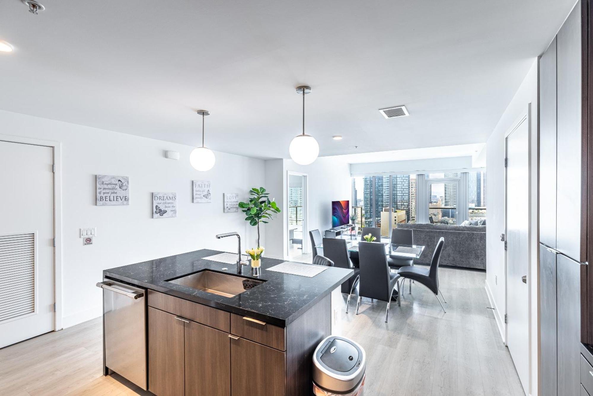 Top Floor High Rise 3 Bed Dtla Skyscraper Penthouse Лос-Анджелес Екстер'єр фото