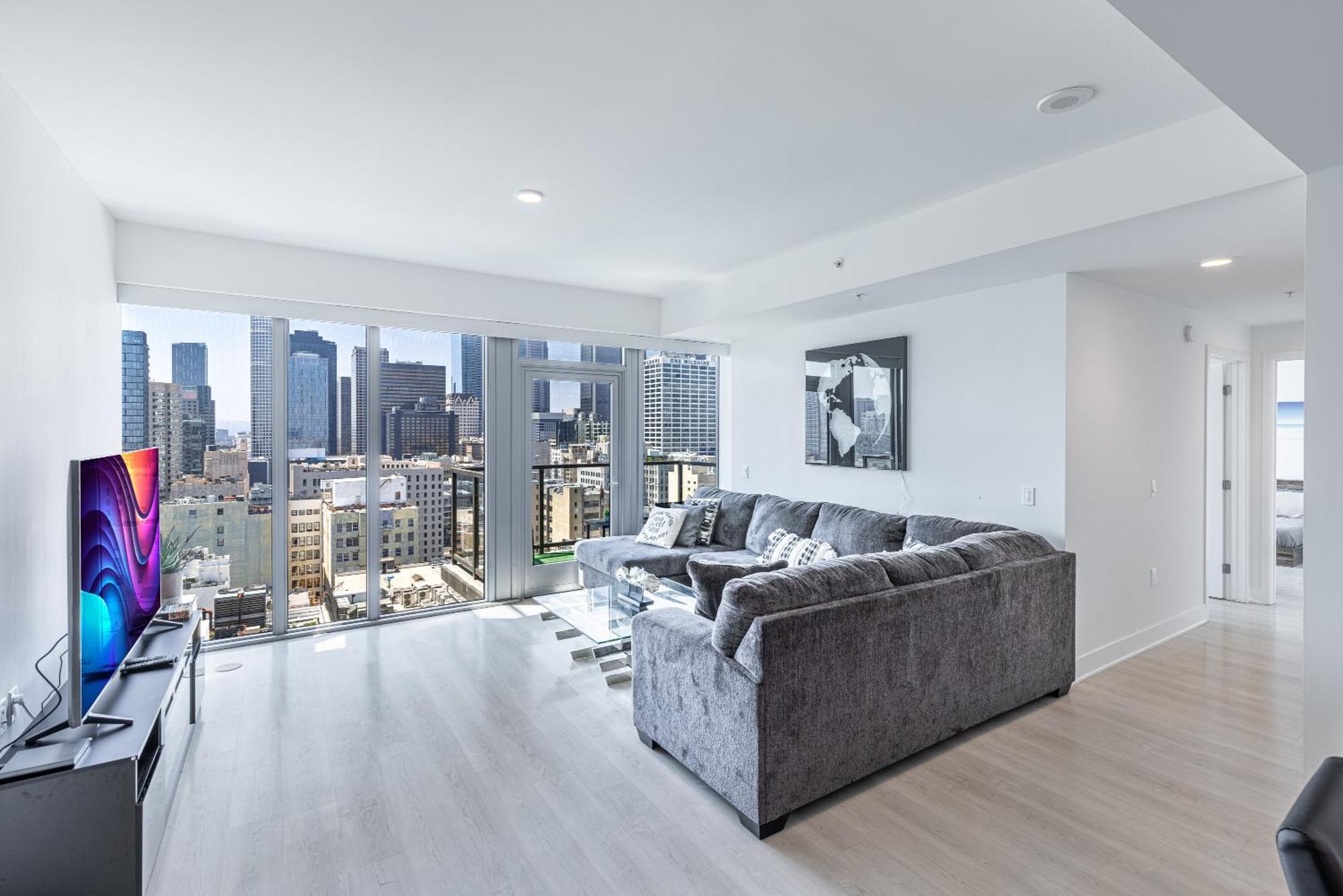 Top Floor High Rise 3 Bed Dtla Skyscraper Penthouse Лос-Анджелес Екстер'єр фото